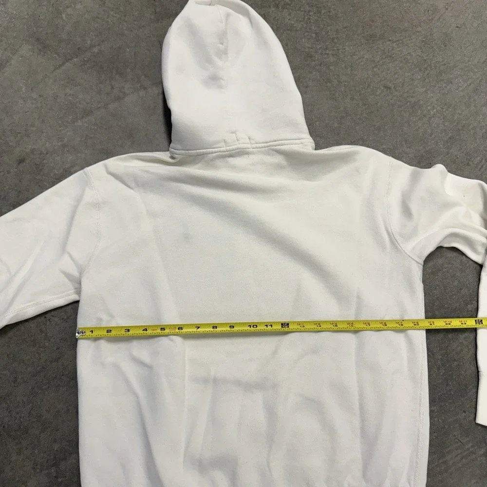 Polo Ralph Lauren White Hoodie Pullover Sweatshirt Boxy Preppy Medium